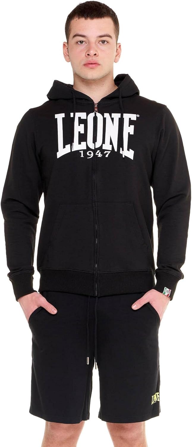 

Мужская толстовка с капюшоном Leone 1947 Apparel с большим логотипом, черный