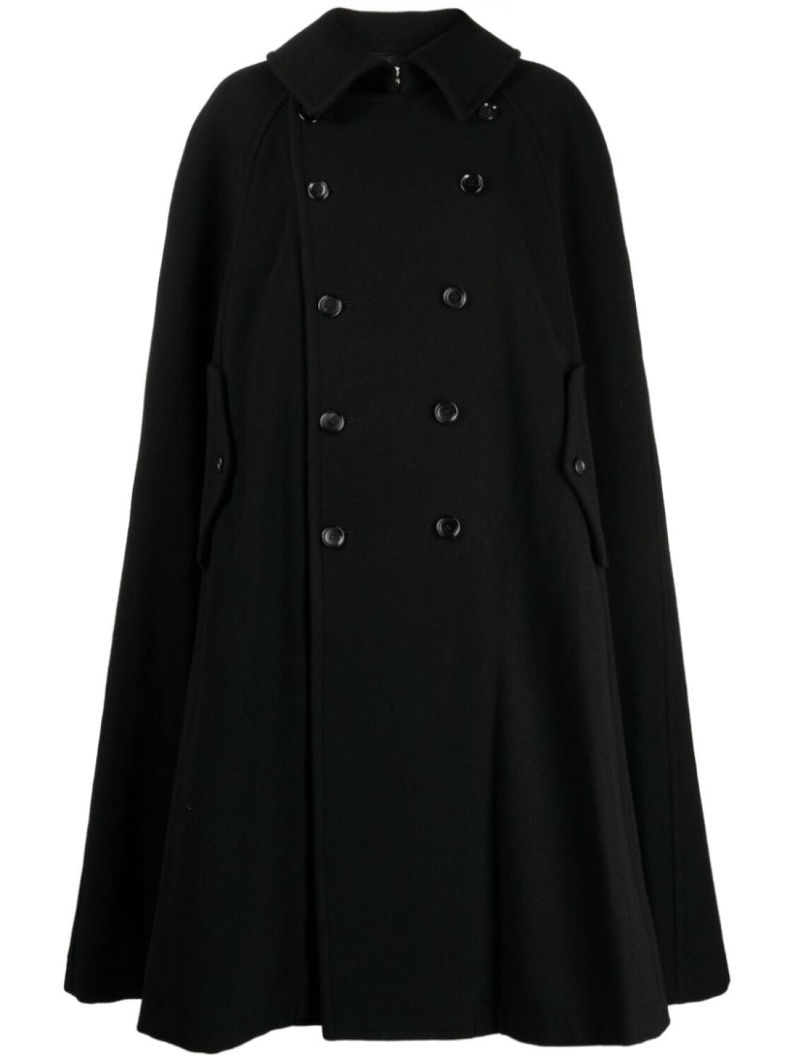 

Comme Des Garçons Comme Des Garçons bib-collar double-breasted cape, черный
