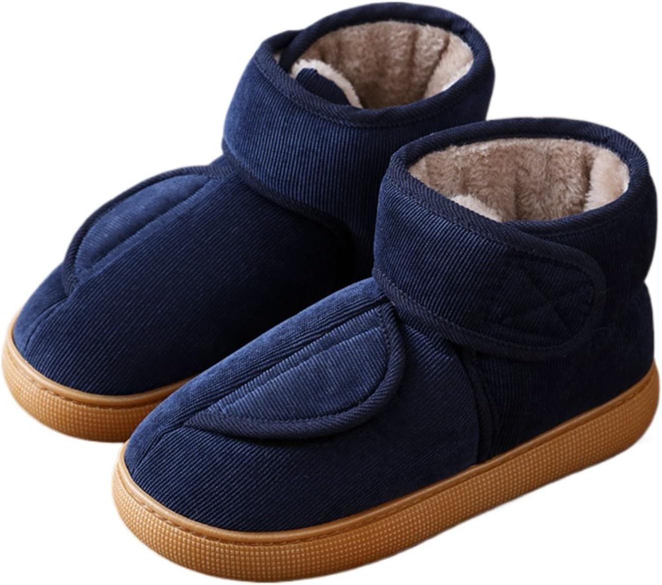 

Зимние мужские ботинки с подкладкой из искусственного меха, тапочки для дома, удобные, с нескользящей подошвой для носки внутри и снаружи Azttoztto, синий