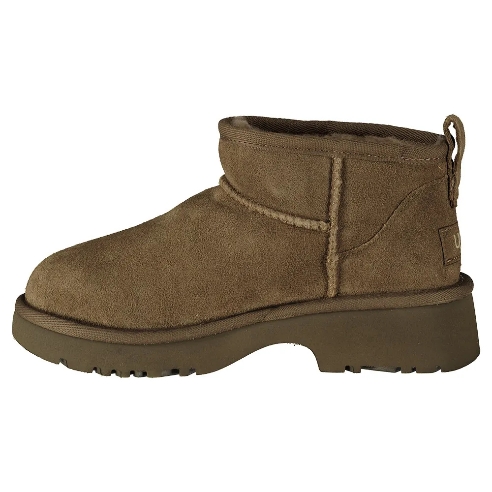 Детские ботинки Ugg Classic Ultra Mini New Heights Ugg kids, коричневый — фото 3