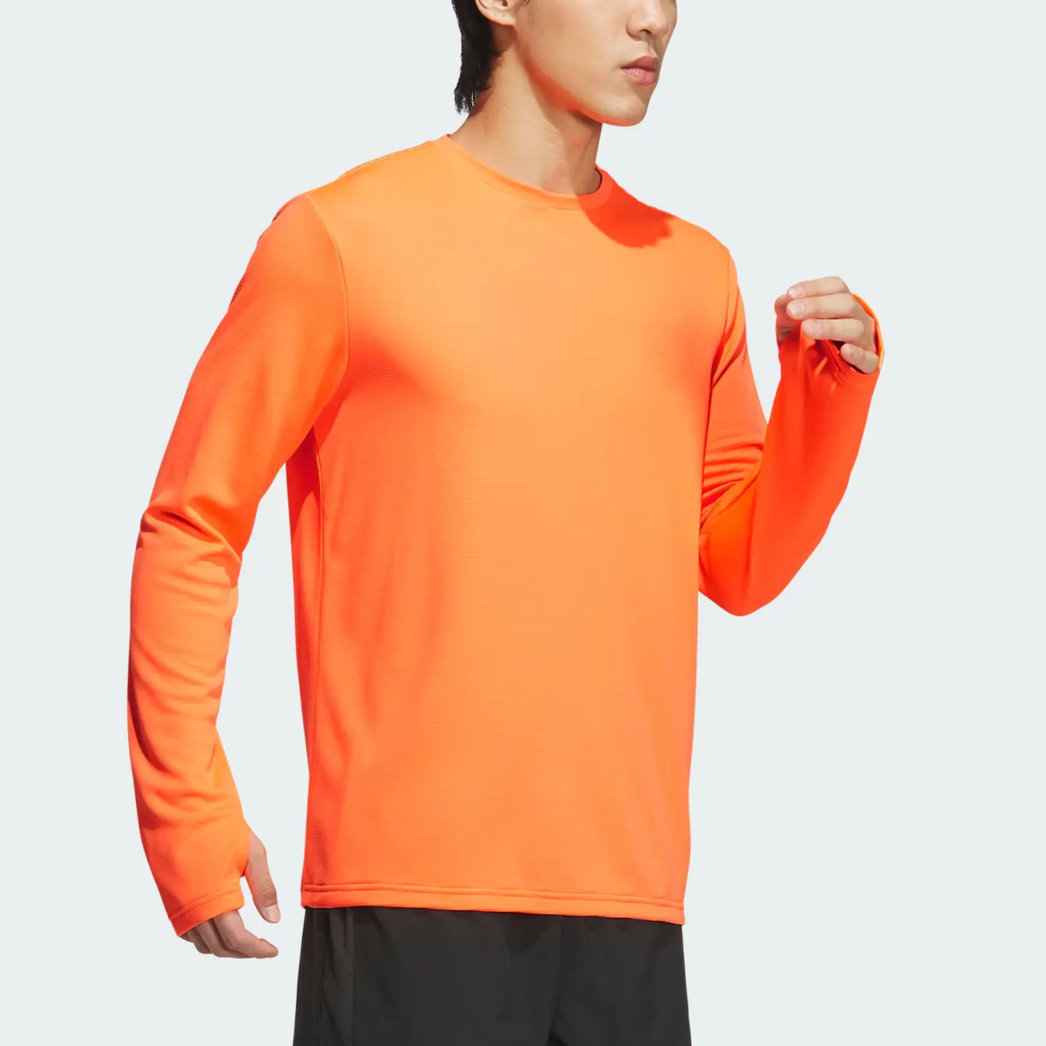 Футболка FW24 ESS RN T LS WR Unisex Alarm Red Neon/Dark Silver Gray Adidas — фото 4
