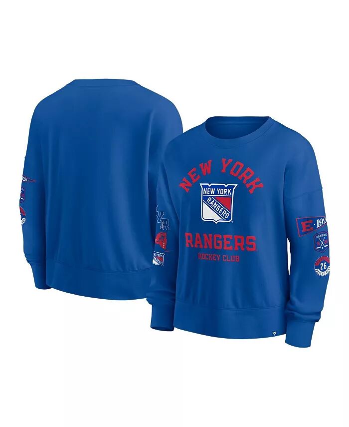 

Женская синяя толстовка-пуловер New York Rangers Go Team Fanatics