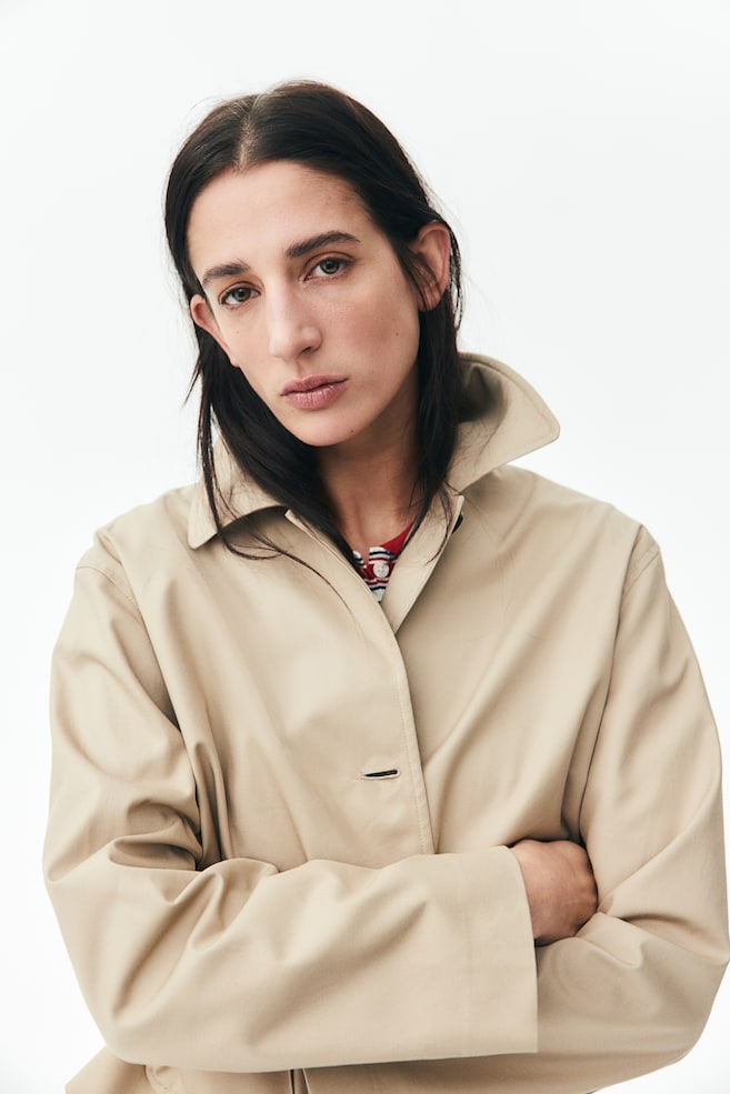 

Куртка из твила с воротником H&M, бежевый