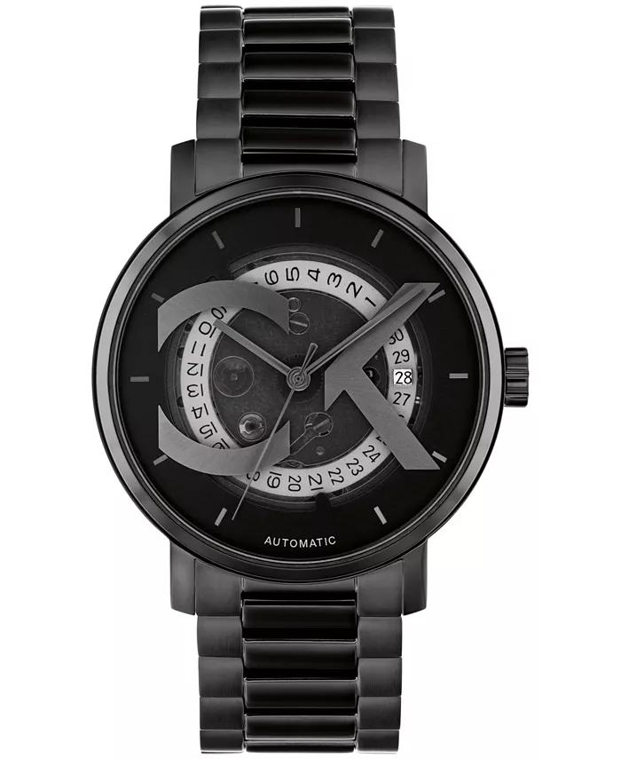 

Унисекс-часы Iconic Automatic с ионным покрытием, черный браслет из нержавеющей стали, 40 мм Calvin Klein