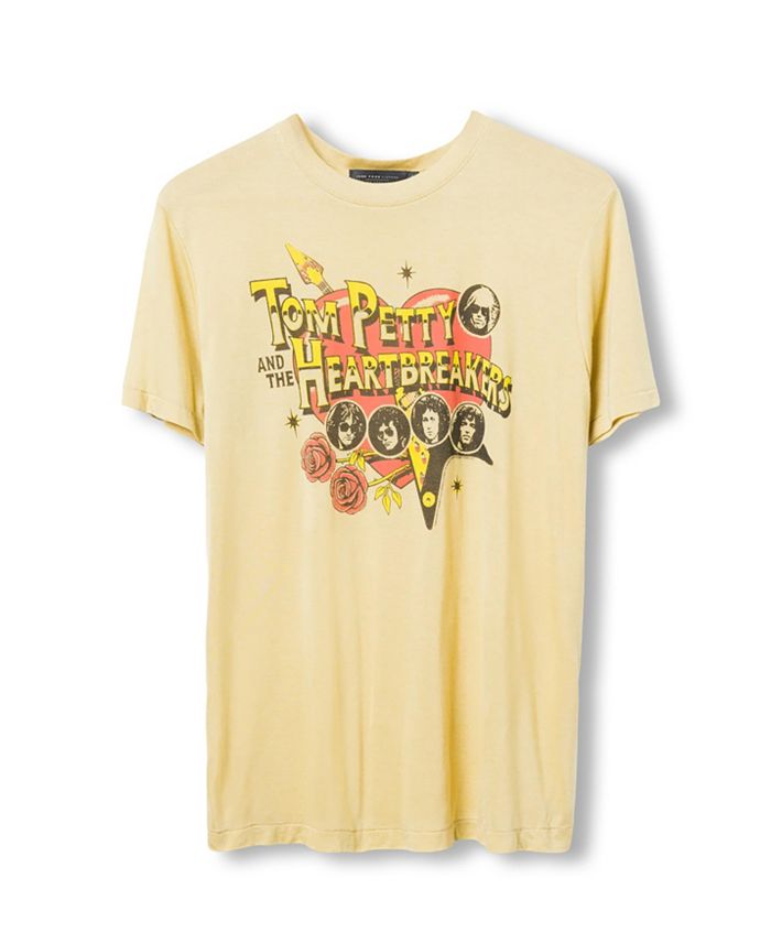 

Женская футболка Vintage с принтом Tom Petty and the Heartbreakers Junk Food Clothing, коричневый/бежевый
