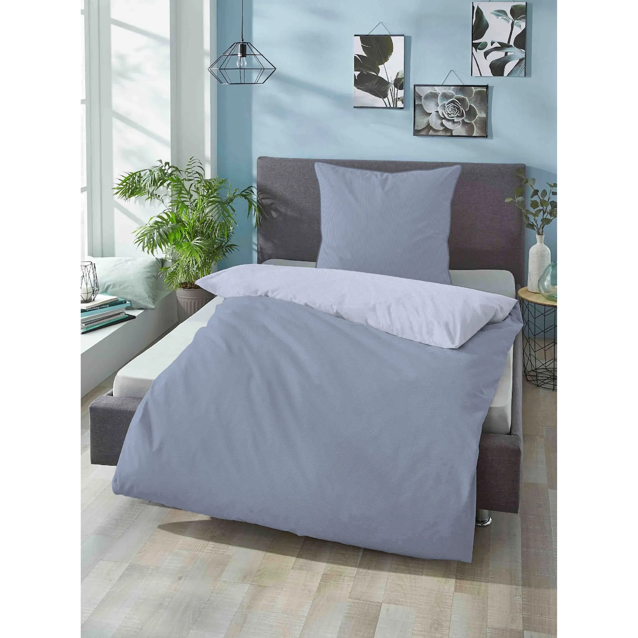 

Постельное белье Biberna, (1 шт.), цвет blau