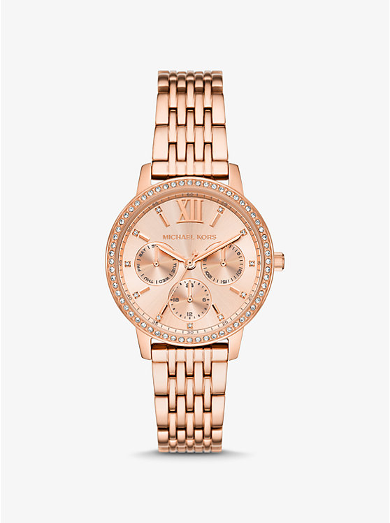 

Часы Melissa с паве цвета розового золота Michael Kors, золотой