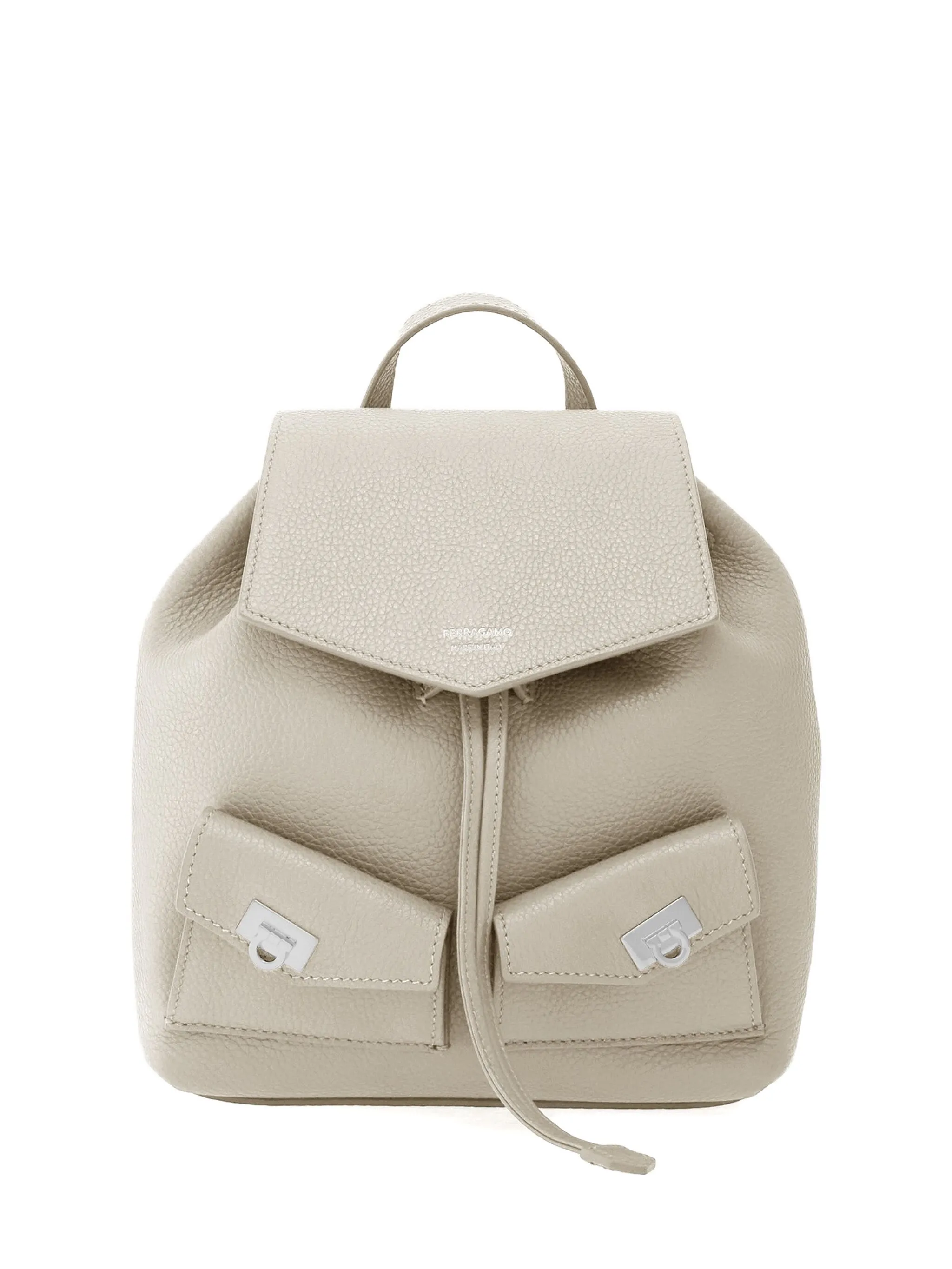 

Рюкзак с кулиской и клапаном Ferragamo, нейтральный