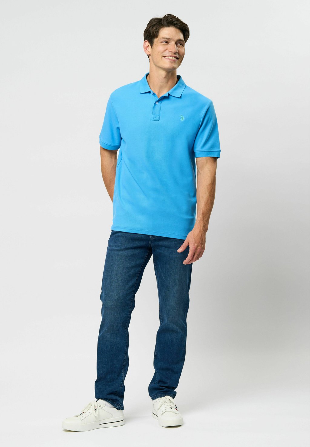 

Рубашка поло ALFRED U.S. Polo Assn., бирюзовый