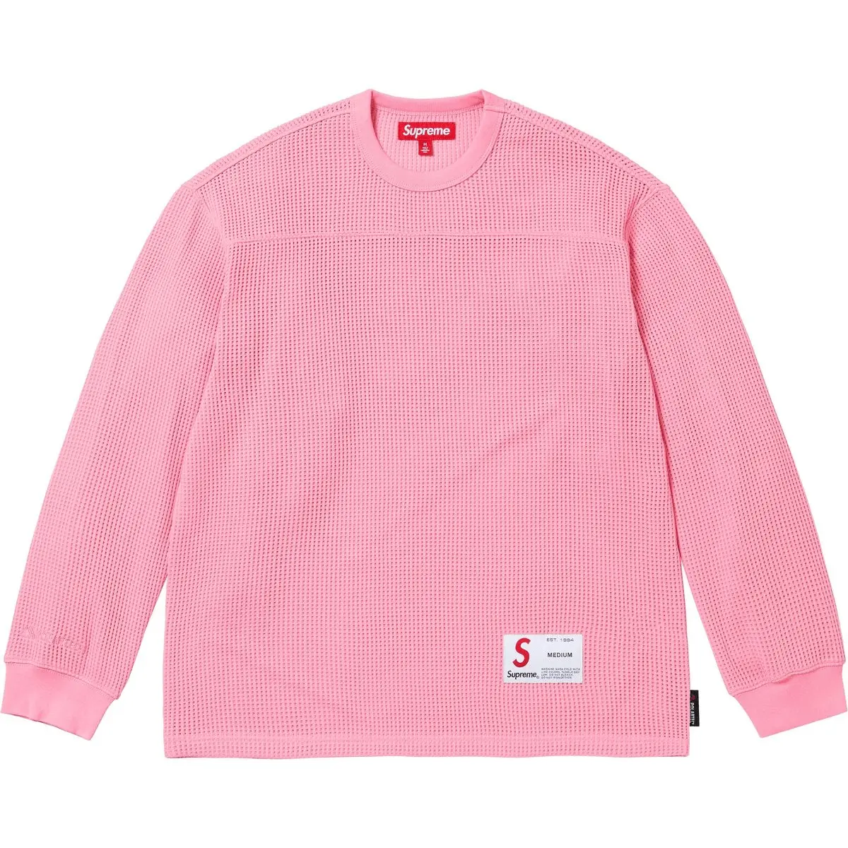 Полартек сетчатая футболка с длинным рукавом Supreme, белый — фото 3