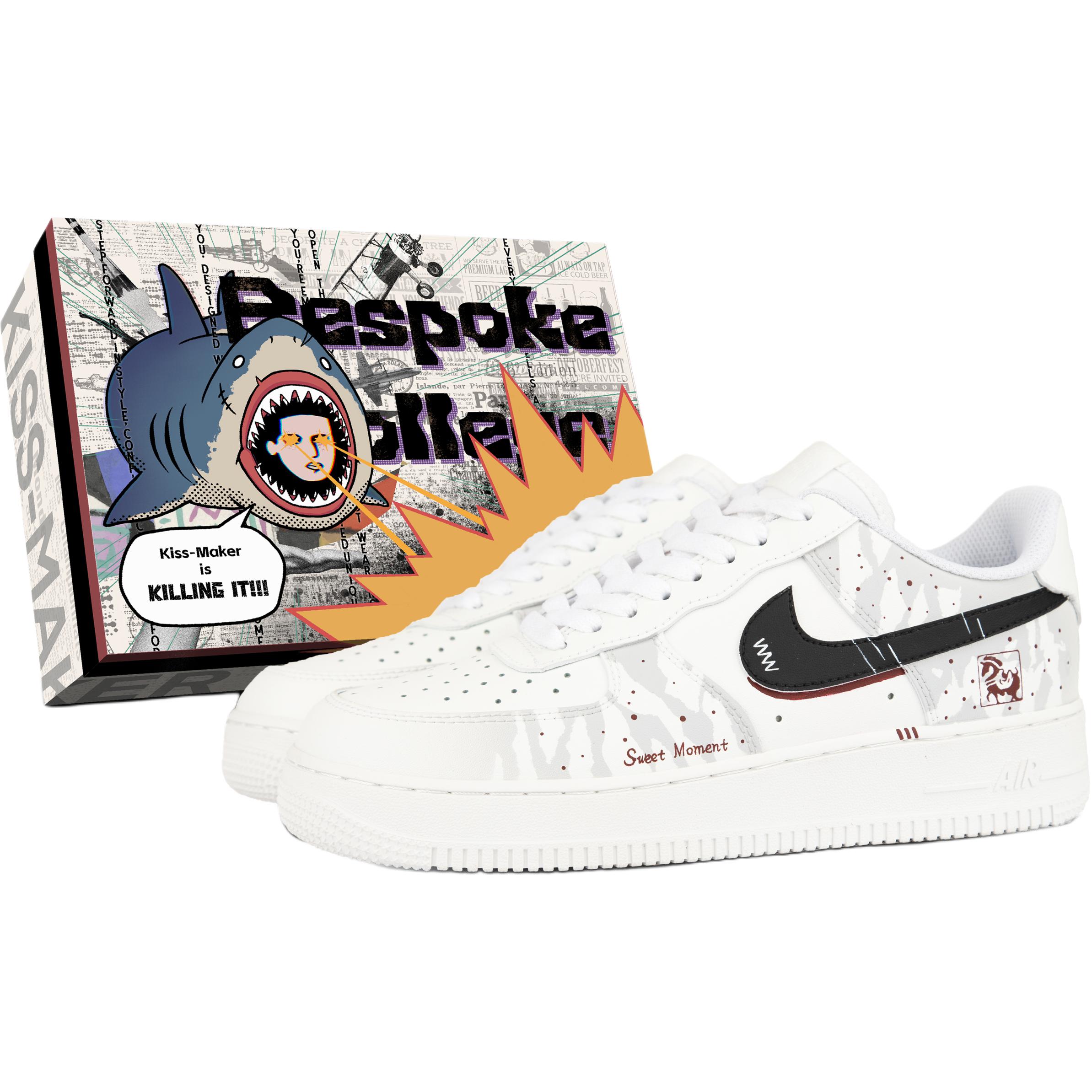 

Кроссовки для скейтбординга Air Force 1 Leather Slip Resistant Cushioning Abrasion Resistant Low top детские белые Unisex Nike, белый