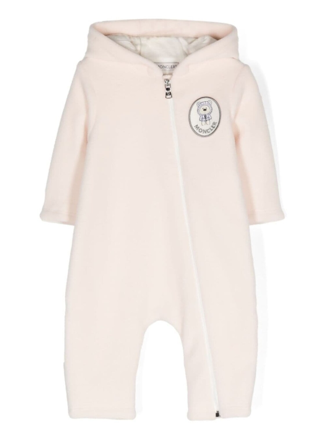 

Moncler Enfant вышитый логотип babygrow, розовый