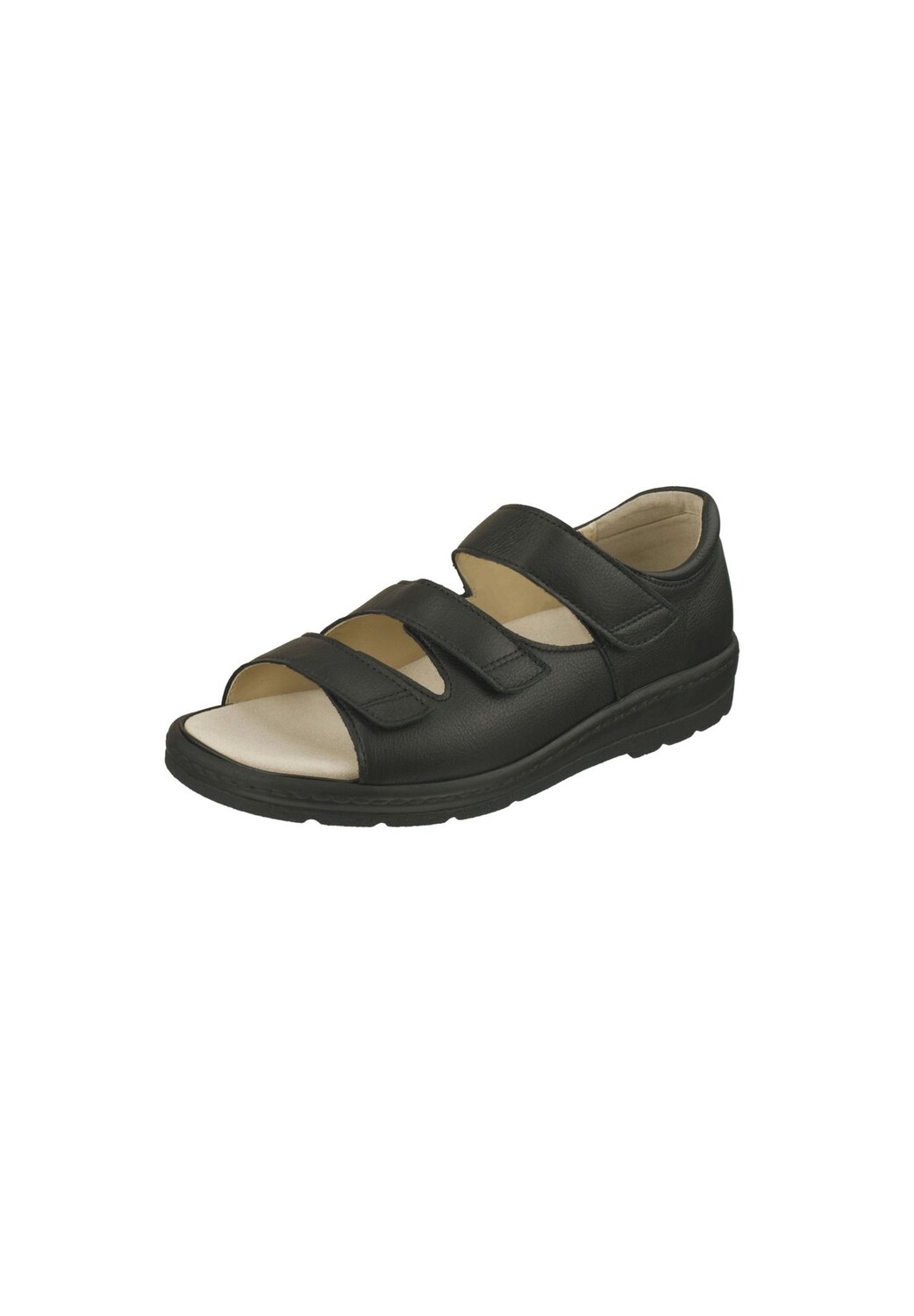 Сандалии Casablanca из гладкой кожи Natural Feet, черный