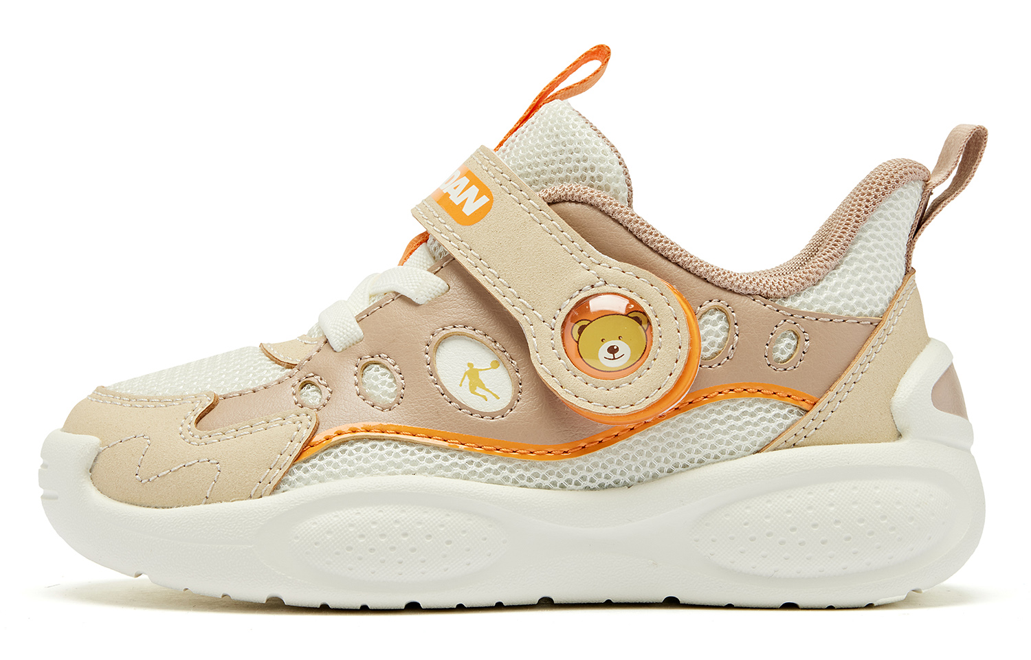 

QIAODAN Anti Kick Cushioning Low top детские повседневные кроссовки Ivory Infant And Toddler