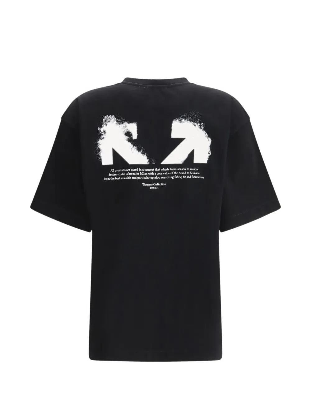 Футболка с принтом в виде половины стрелы Off-White, черный — фото 4