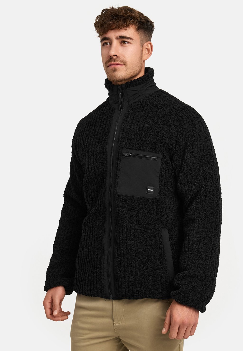 

Флисовая куртка INDICODE JEANS, черный