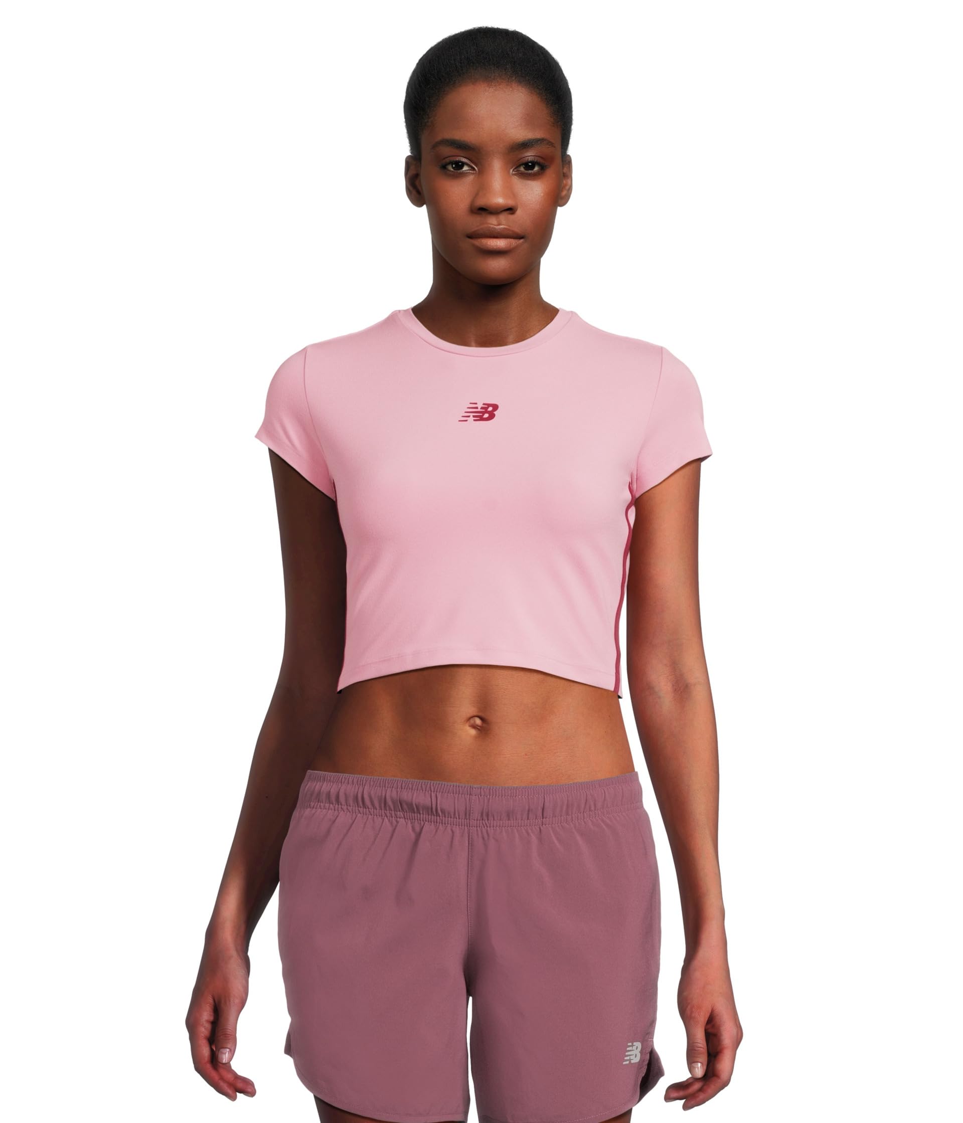 

Футболка New Balance Nb Harmony Fitted T-shirt, цвет Pink Taffy