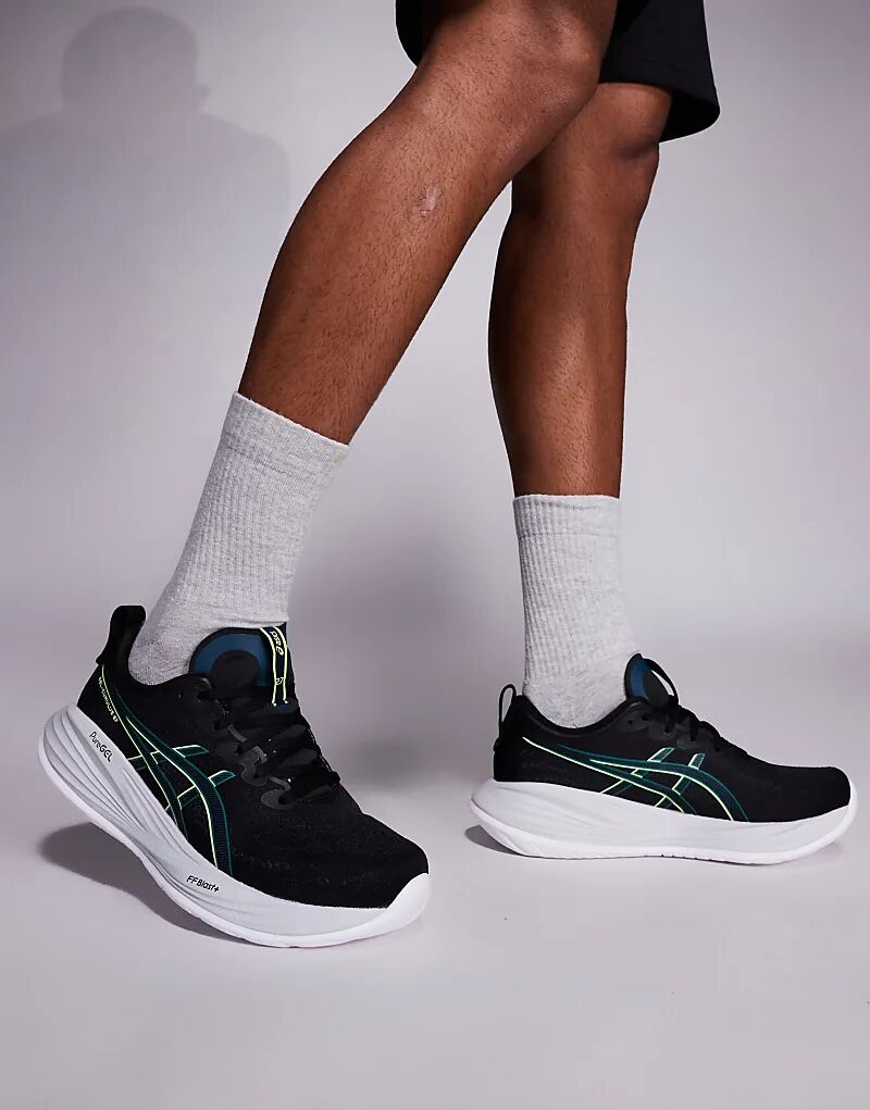 

Кроссовки для бега Asics Gel-Cumulus 27 черного и ярко-желтого цветов