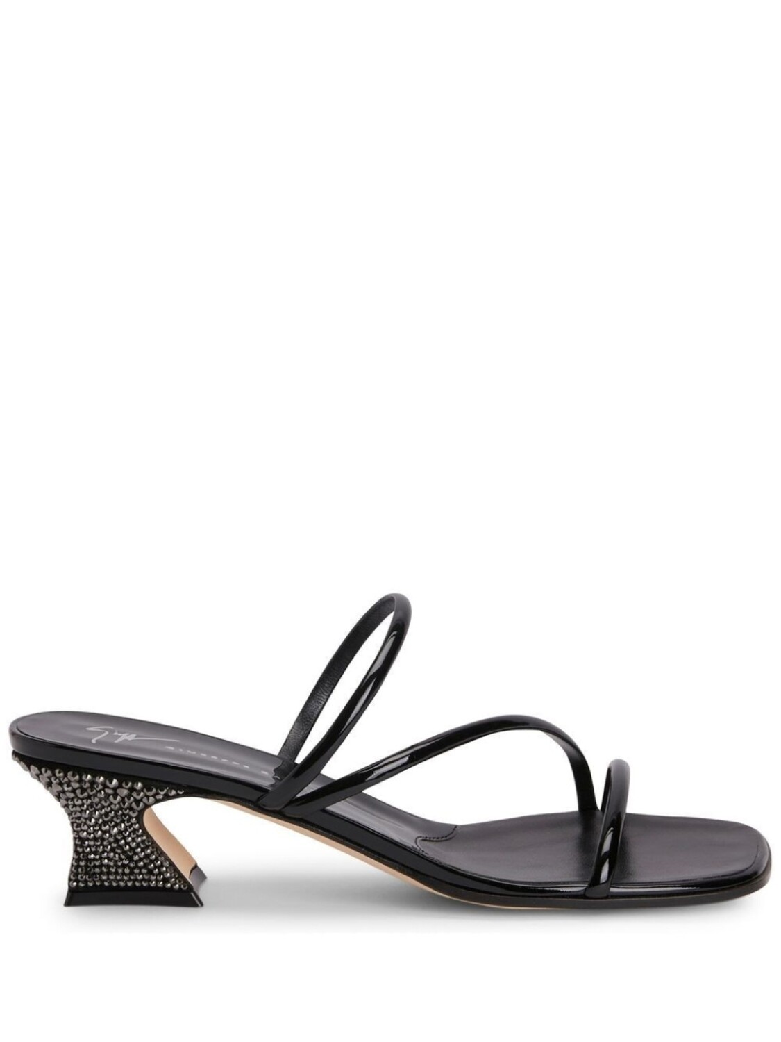 Giuseppe Zanotti босоножки Aude Strass с кристаллами, черный