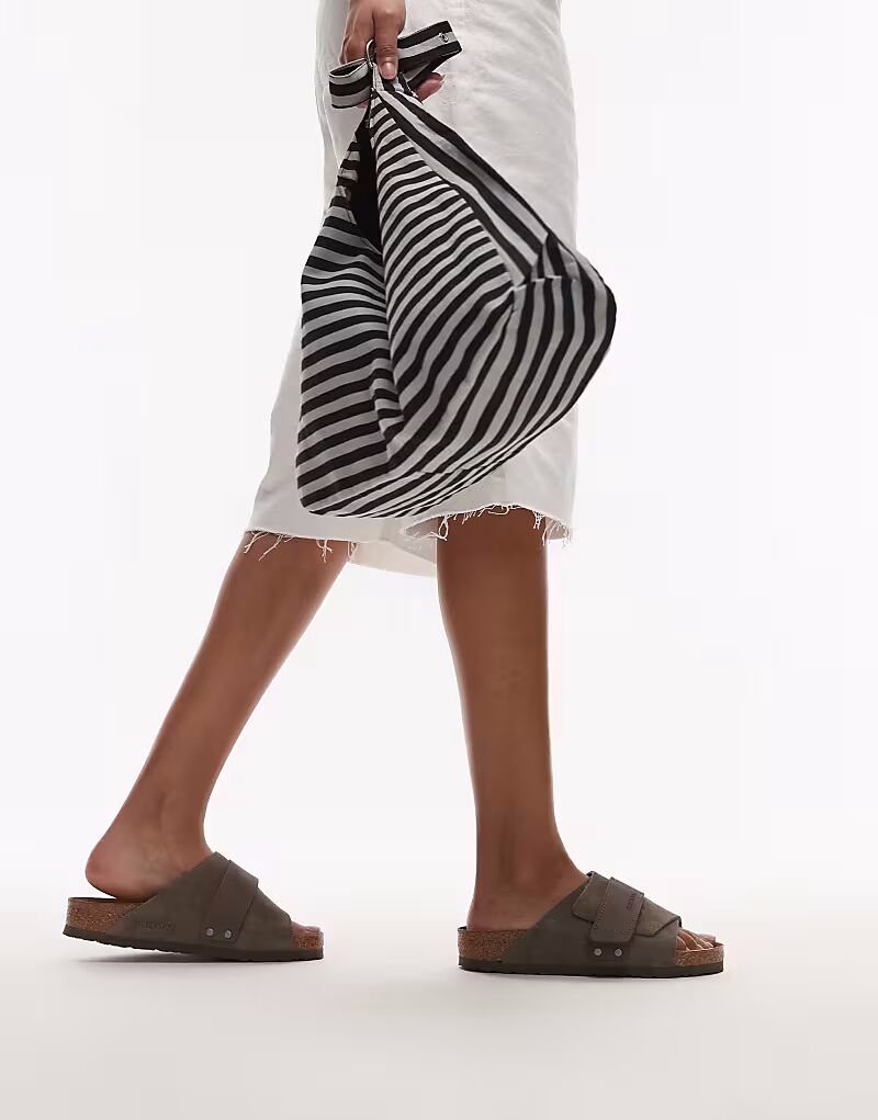 Сандалии Birkenstock Kyoto в цвете «серый бетон» — фото 4
