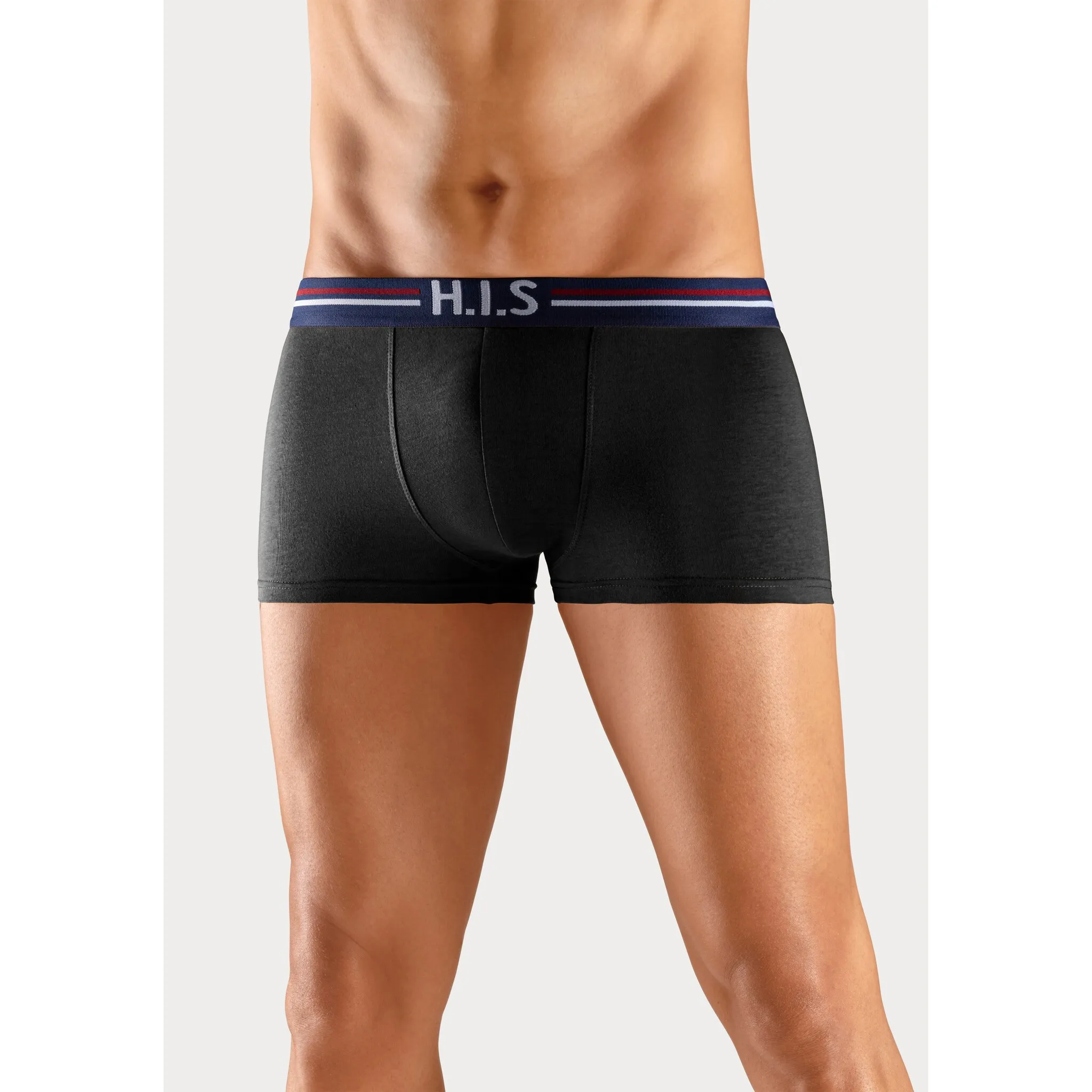 

Боксеры H.I.S (5 шт.) хипстерской формы с полосками и логотипом бренда на поясе, черный