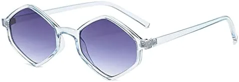 

Солнцезащитные очки Polygon для женщин, ретро, ​​голубые и розовые оттенки, защита от ультрафиолета UV400, солнцезащитные очки для мужчин MTZJH, Blue Blue Gradient