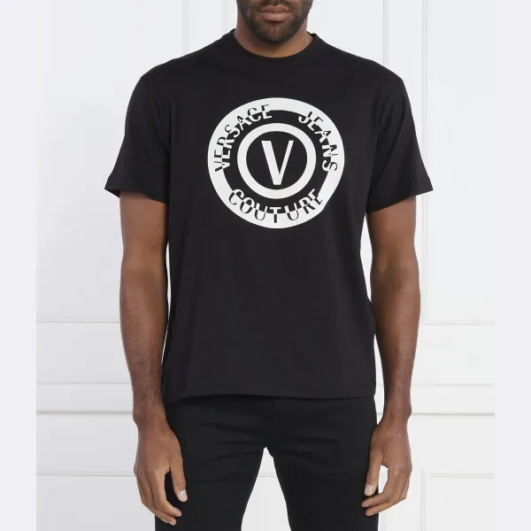 

Футболки стандартного кроя с трафаретным принтом Versace, черный