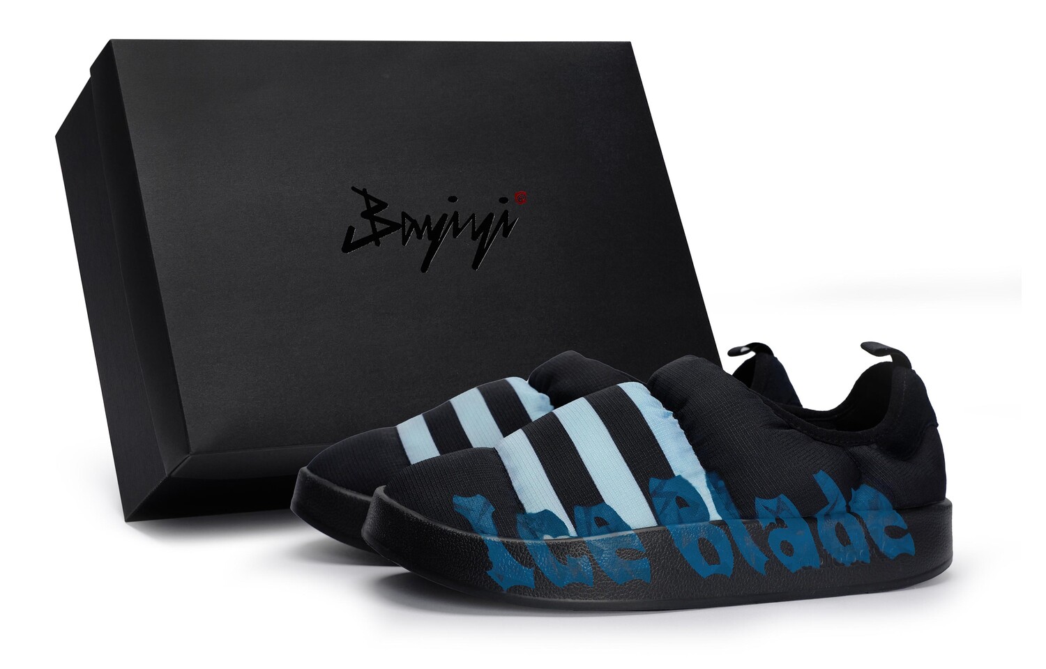 

Кроссовки Puffylette Lifestyle унисекс с низким верхом синего цвета Adidas Originals, черный/синий