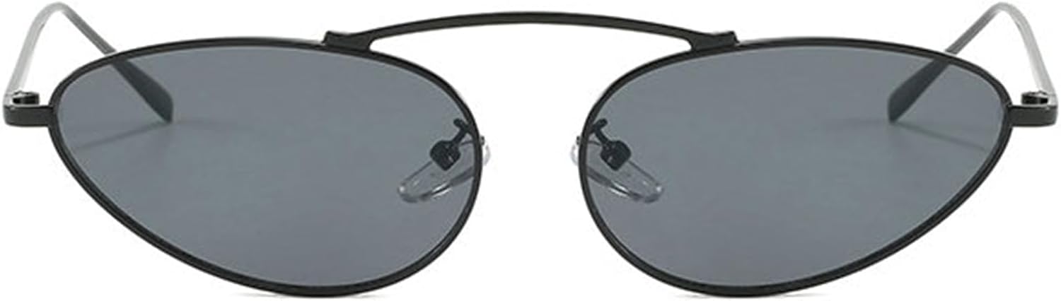 

Солнцезащитные очки Willochra в винтажном металлическом стиле «кошачий глаз» для женщин, маленькая оправа, роскошные солнцезащитные очки для женщин, черные, защита от ультрафиолета UV400, C3