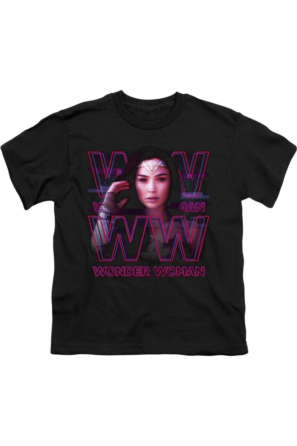 

Футболка с коротким рукавом "Wonder Woman 84" в стиле Vaporwave для детей Gildan, черный