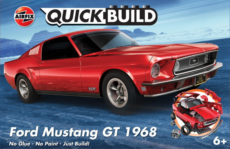 

Быстрая сборка пластиковой модели Ford Mustang GT 1968 года. Airfix