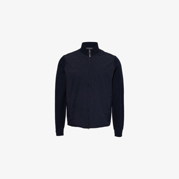 

Кардиган Hackett из мериносовой шерсти и мембраны, синий