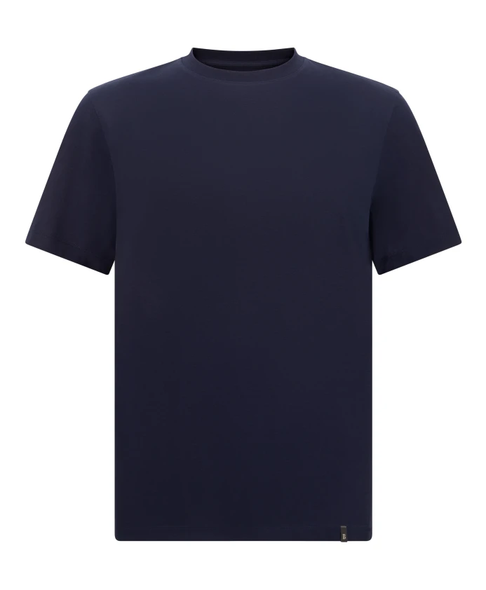 

Футболка из хлопка и шелка Boggi Milano, синий