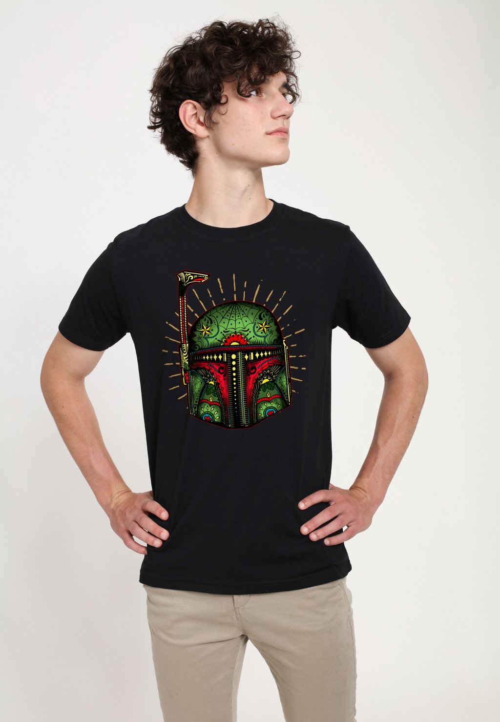 

Футболка с принтом STAR WARS CLASSIC BOBA SUGAR SKULL Star Wars, черный