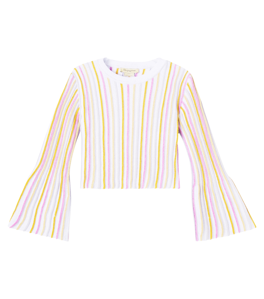 

Полосатый топ из хлопковой смеси с рубчиком Stella McCartney Kids, Colourful