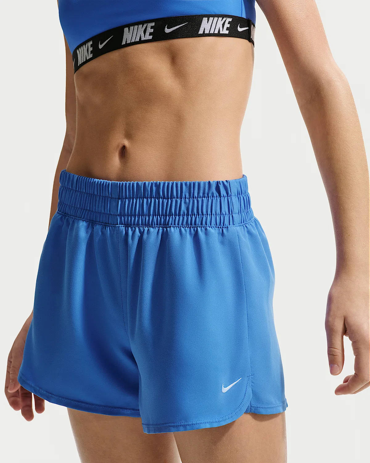 Детские (девочки) плавательные шорты Nike Swim Breaker 3", Blue Crystal — фото 2