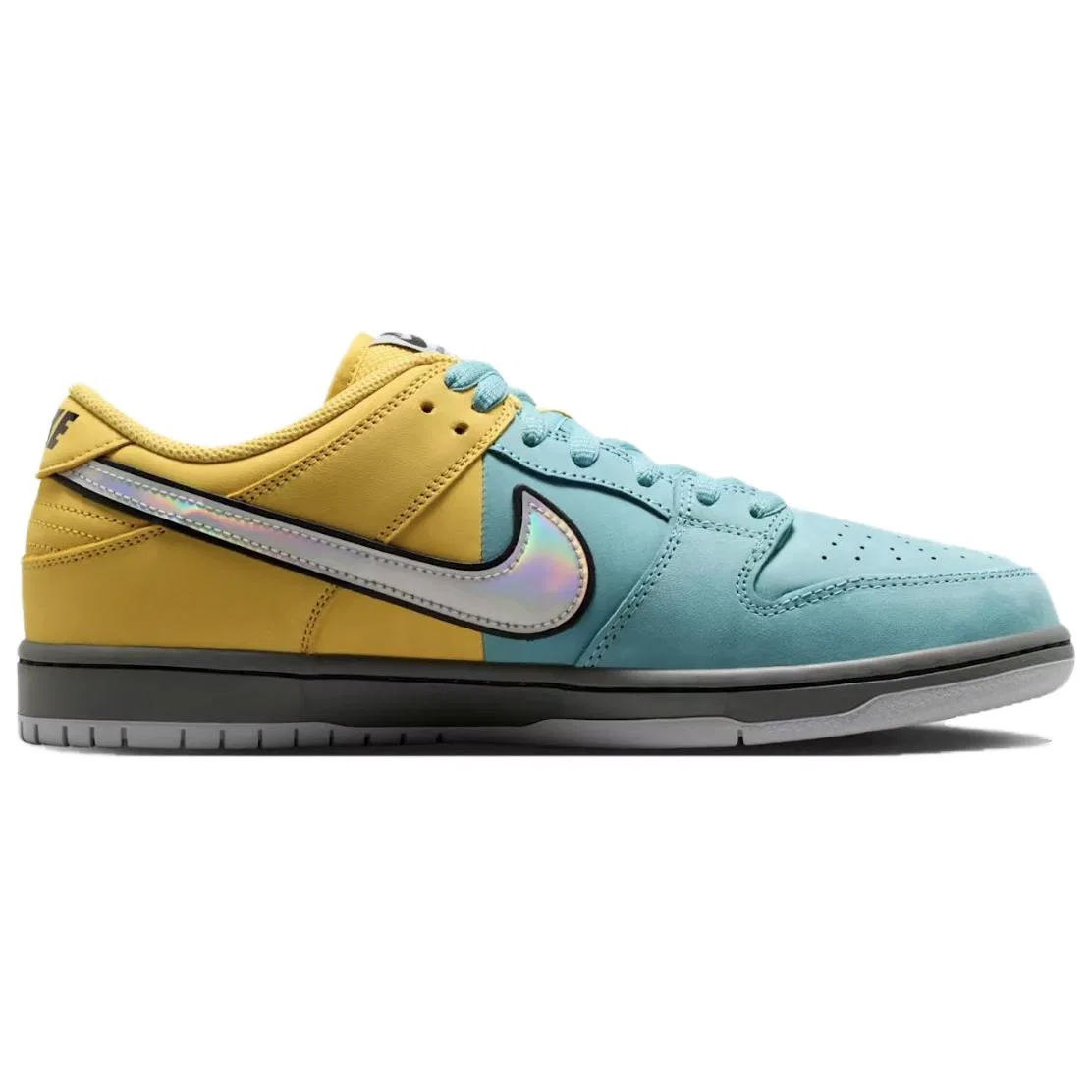 Кроссовки для скейтбординга Nike Dunk SB Low сине-желтые — фото 3