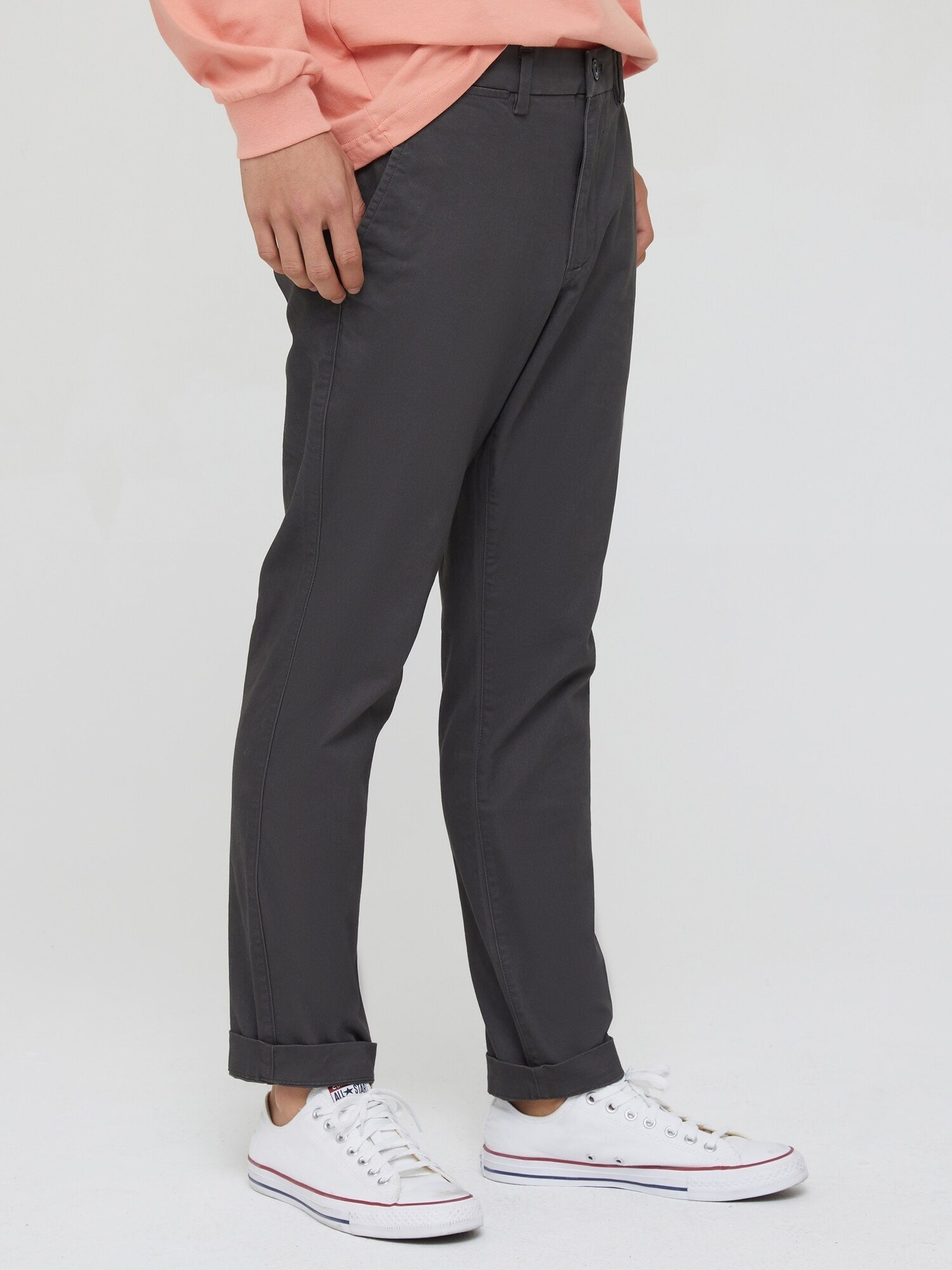 Брюки Gapflex Essential Khaki Slim Fit Gap, SOFT_BLACK — фото 3