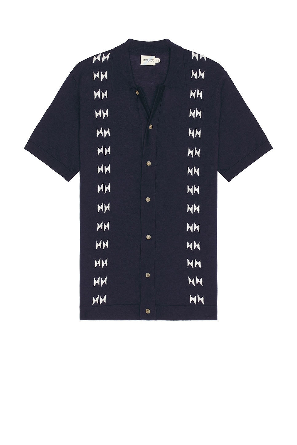 

X white lotus свитер-рубашка the sewool Fair Harbor, navy shibori stripe