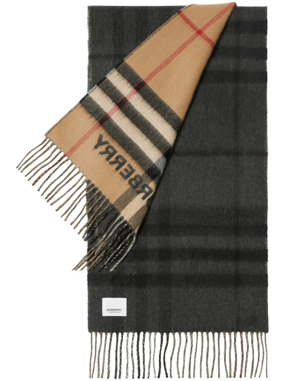 

Кашемировый шарф в клетку BURBERRY, нейтральный