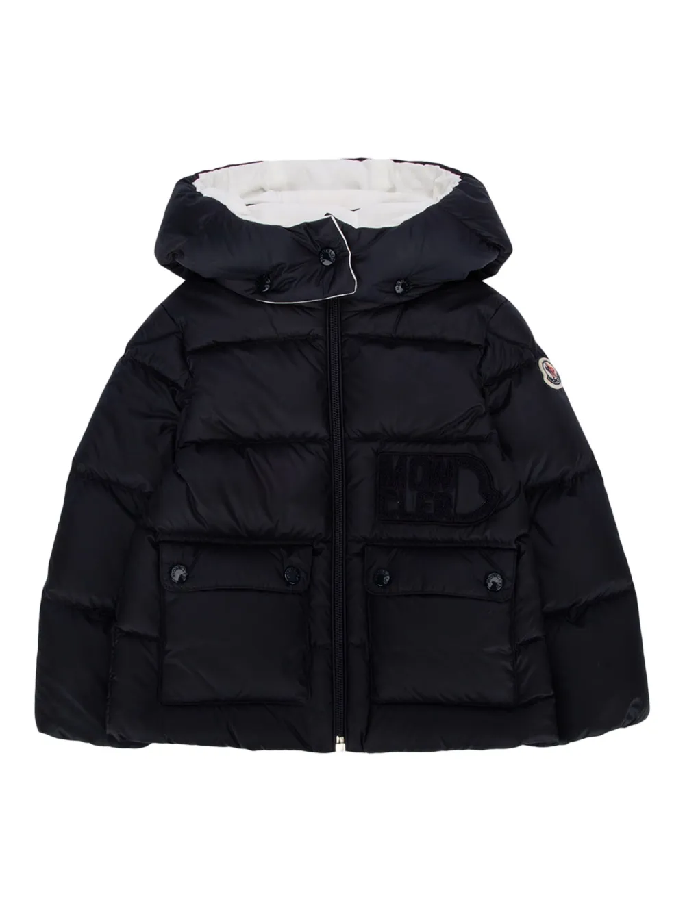 

Пуховик Abbaye Moncler Enfant, синий