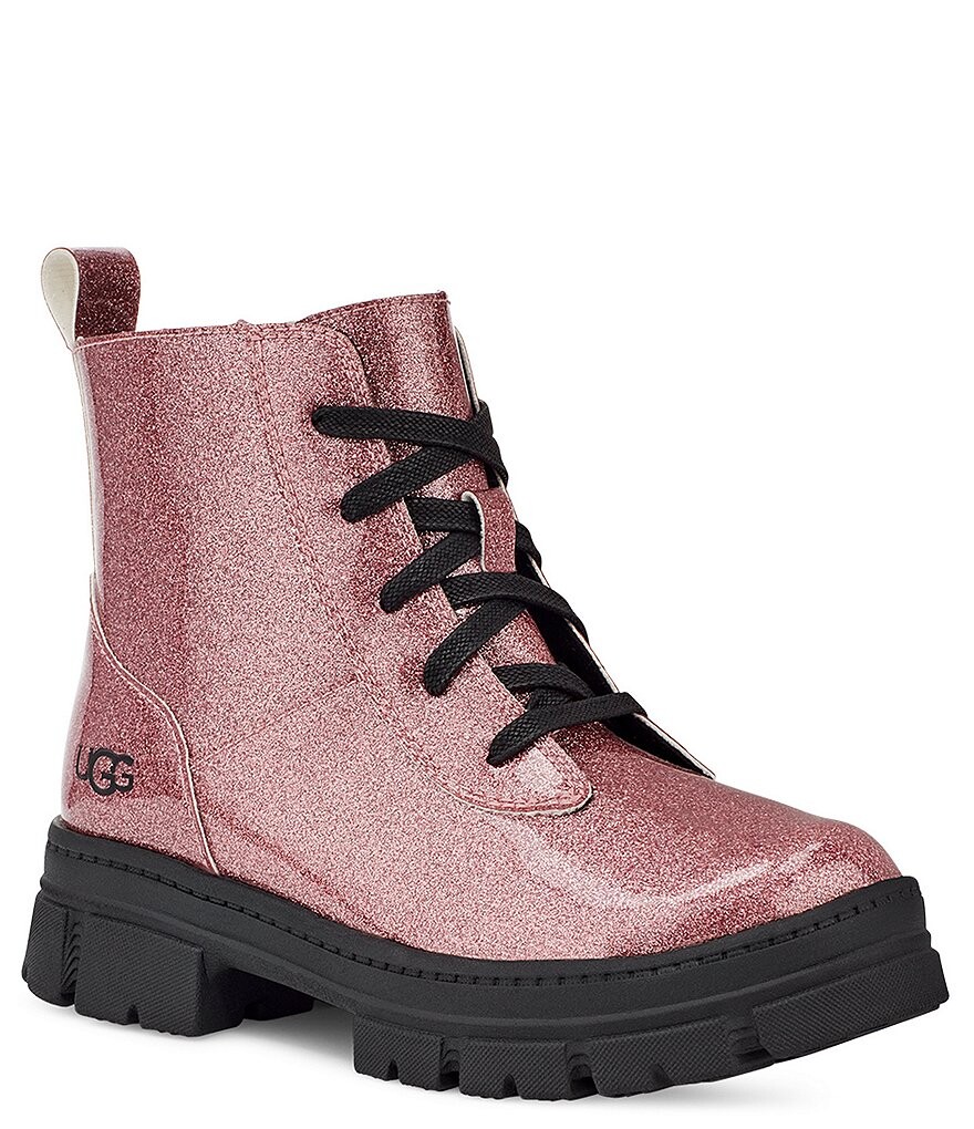 

Ботинки UGG с блестками на шнуровке для девочек Ashton (Молодежные), розовый