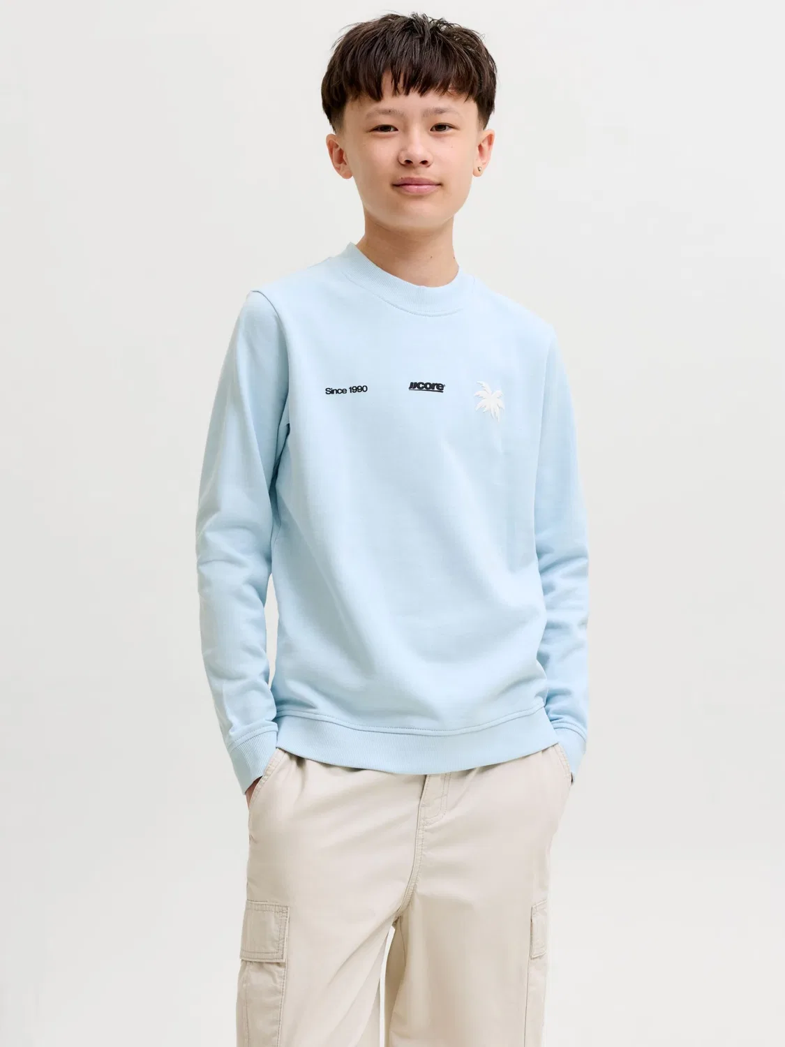 Толстовка 'JCOClub Summer' Jack & Jones Junior, Light Blue — фото 4