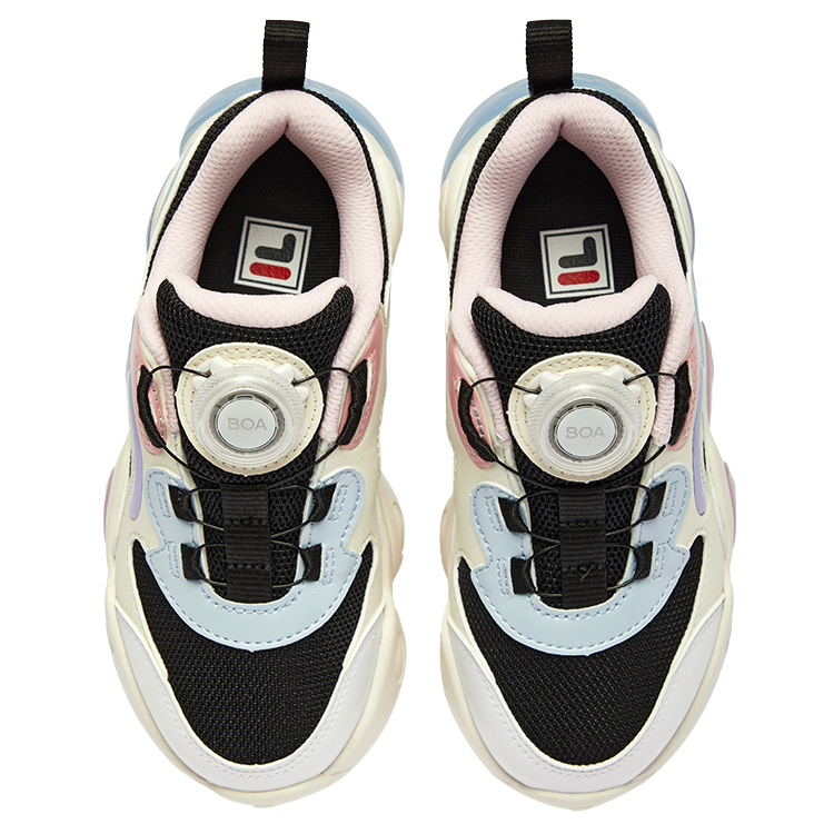 FILA KIDS Детские дышащие нескользящие тренировочные кроссовки black milk white kids — фото 4