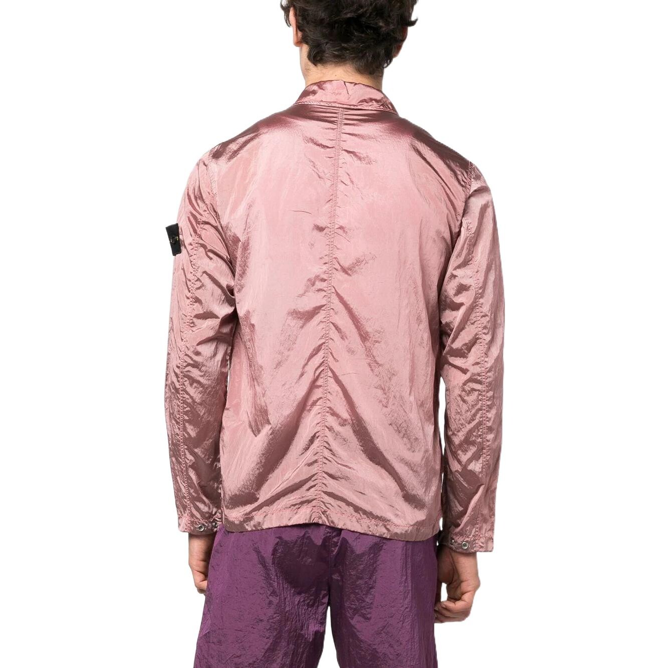SS23 Нейлоновая куртка Meta Мужская розовая Stone Island, розовый — фото 3