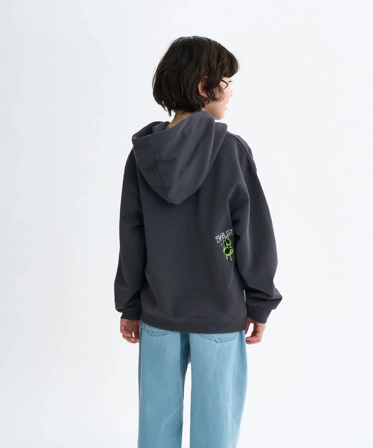 Детская худи ELEMENT TAG HOOD YOUTH, хлопок 100%, белый — фото 4