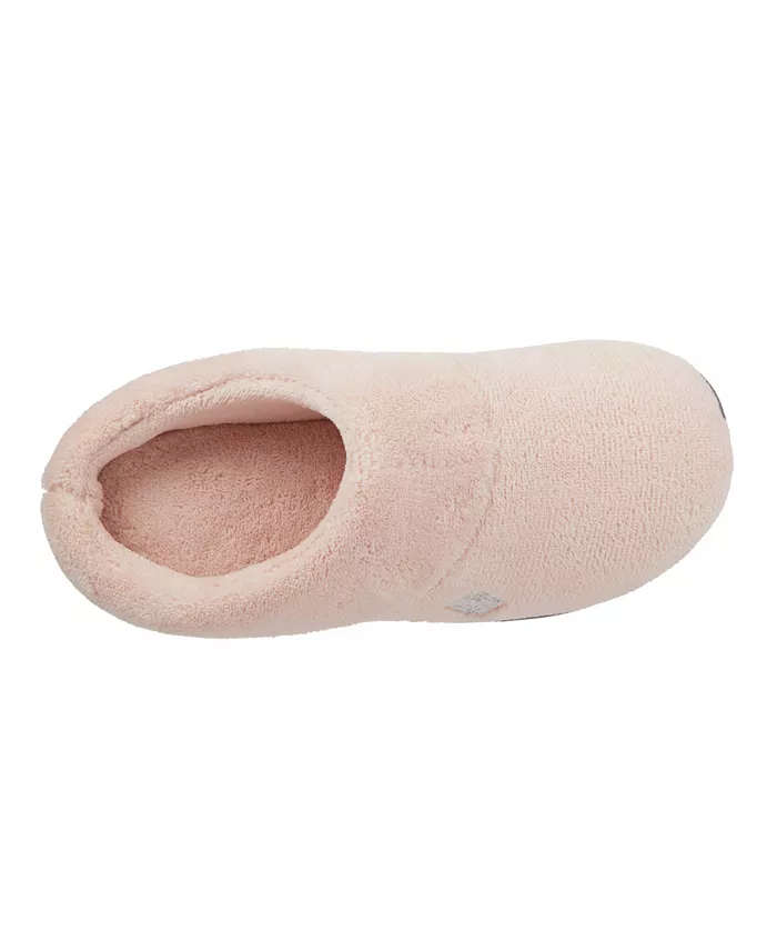 Женские спортивные тапочки с капюшоном из микротерри Isotoner Signature, коричневый/бежевый — фото 2