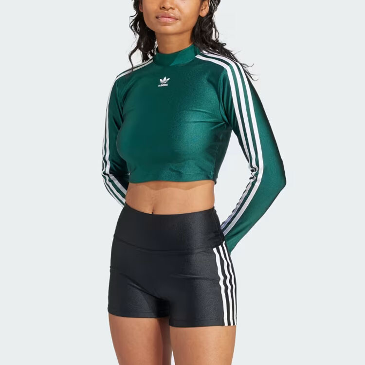 Укороченная футболка с длинным рукавом Adidas Originals Adicolor — фото 2