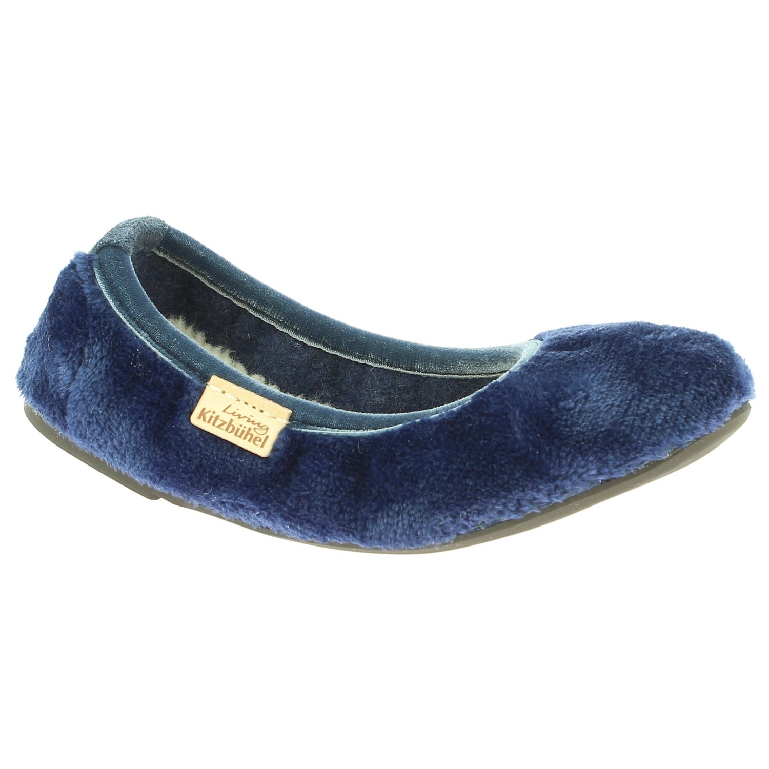 

Тапочки Living Kitzbühel Ballerina Samt Unifaben, цвет Royal