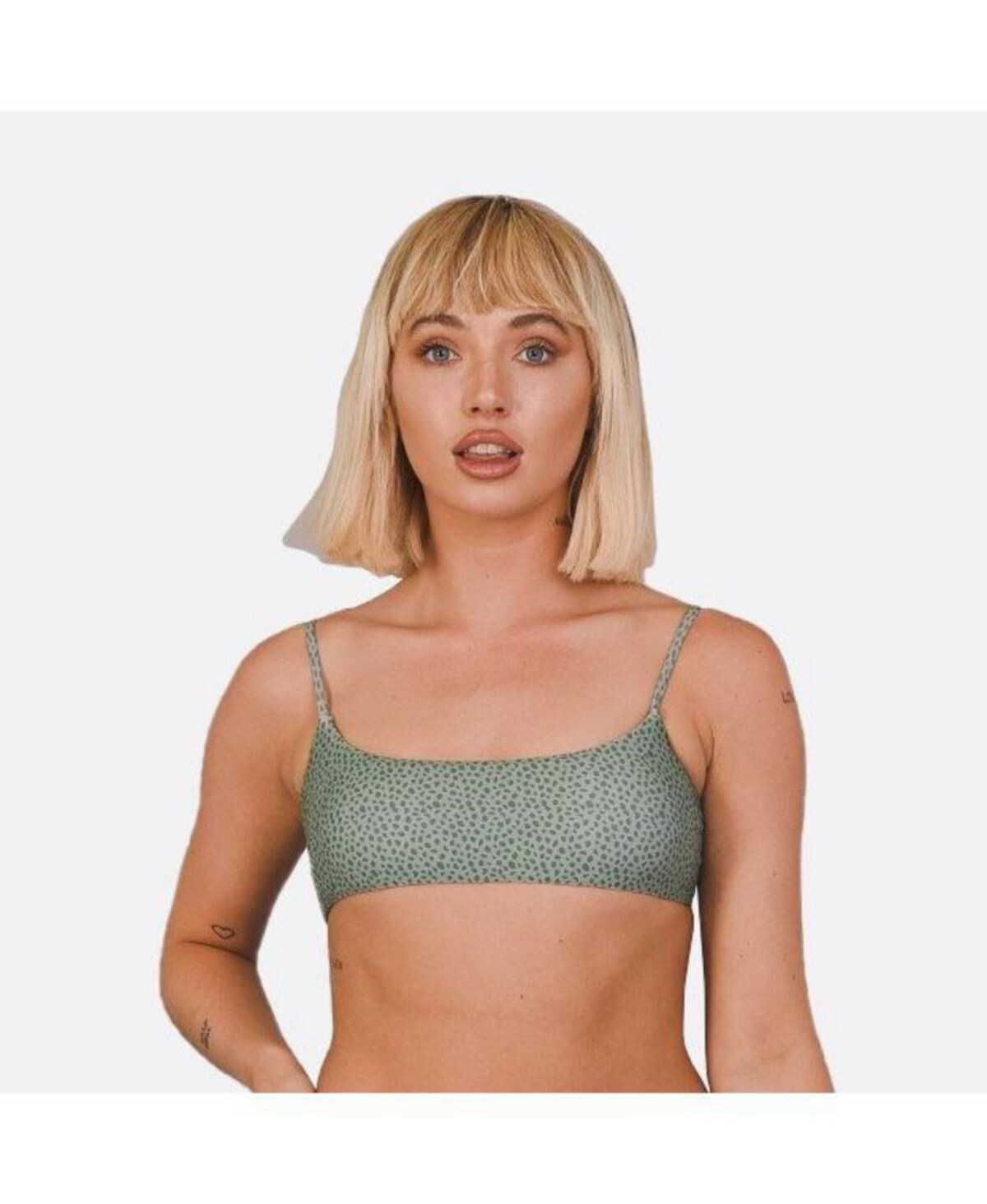 

Укороченный бикини-топ со шнуровкой Sahara Sage OOSC, зеленый